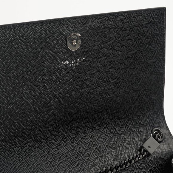 Saint Laurent Kate Medium Nero Grain de Poudre Embossed-Leather Shoulder Bag - Picture 10 of 12